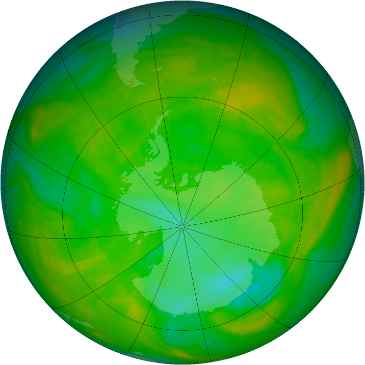 Antarctic ozone map for 23 November 2002